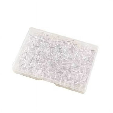 Clearance Under $2 Pedty Transparent Pushpin*100,Basics Pins Clear Plastic Head Point 100 Pack,Office Cabinet