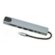 thumbnail image 3 of Estación de acoplamiento 8 en 1 Tipo C a PD USB C USB3.0 USB2.0 Tarjeta de almacenamiento Tarjeta de memoria Interfaz multimedia HD RJ45 Dock Gris, 3 of 10