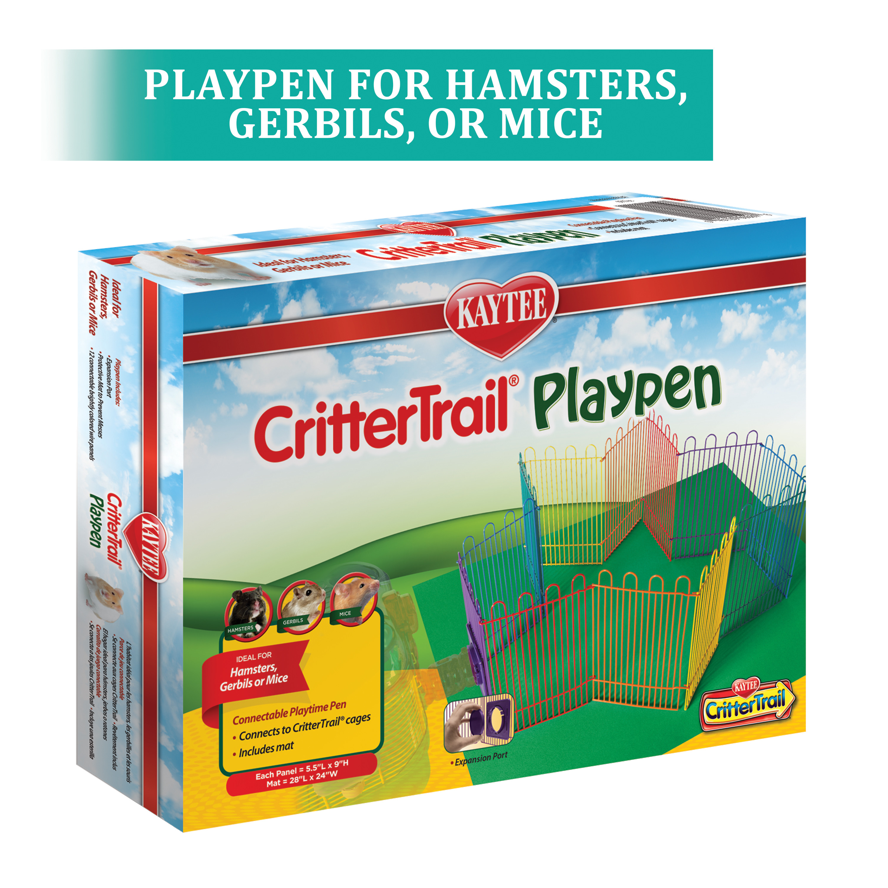 Kaytee Critter-Trail Playpen with Mat for Pet Gerbils, Hamsters or Mice - image 3 of 12