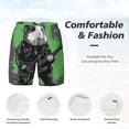 thumbnail image 6 of Picia Rock Guitar Guinea Pig pattern Mens Swim Trunks with Compression Liner Stretch Beach Shorts Quick Dry with Zipper Pockets No-Chafing Board Shorts-Medium, 6 of 9