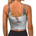 thumbnail image 4 of Uemuo Funny Cat Pattern Women's Sports Bra - High Impact Support, Breathable, and Comfortable Athletic Bra for Running, Yoga, and Workouts, 4 of 9