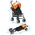 thumbnail image 2 of Patiojoy Lightweight Foldable Baby Stroller Aluminum frame proof UV canopy Orange, 2 of 10