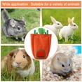 thumbnail image 2 of Alimentador de heno de conejo duradero, bolsa colgante, contenedor de bolsa de alimentación para conejillo de Indias Naranja Zulema Comedero de heno para conejos, 2 of 8