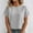 Gray, variant on WXLWZYWL Sweaters for Women Short Sleeve Knit Tops Casual V Neck Ribbed T Shirts Loose Fitted Knitwear