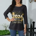 thumbnail image 5 of Ladies Tops And Blouses 2026 T Shirt Casual 3/4 Sleeve Graphic Tees New Years Countdown Tops Women'S Clothing, 5 of 6