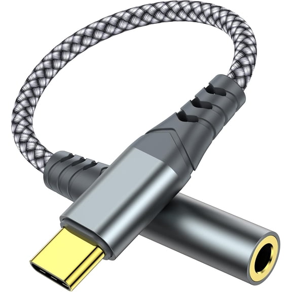– HiFi Audio Dongle, Type C to Aux Female Cable Cord Compatible with iPhone 16/15 Pro Max, Samsung S25/S24/S23, iPad Pro, Pixel, MacBook