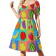 thumbnail image 3 of Vestido de manga corta de tapa de Fiji Masi, vestidos de fiesta, vestido de fiesta, 3 of 7