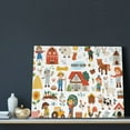 thumbnail image 3 of Picia Funny Farmers Pattern Decorative Picture – Unique Wall Art, Modern Canvas Print for Trendy Interiors (Horizontal), 3 of 6