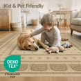 thumbnail image 4 of ODIKA 6'x9' Beige Traditional Geometric Washable Area Rug Classic Ornamental Motif With Intricate Corner And Decorative for Dining Room, Under Table, Office Décor, Non-Slip Chair-Friendly, 4 of 7