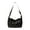 Black, variant on Slouchy Satchel 11.81x7.87x3.93in PU Soft Shoulder Bag Black Silver Relaxed Tote Handbag Casual Structured Everyday Purse Lightweight Crossbody Work to Weekend Versatile Tote​