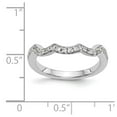 thumbnail image 7 of 14K White Gold Ring Band Wedding Rounded Standard Diamond Round, Size 6, 7 of 7
