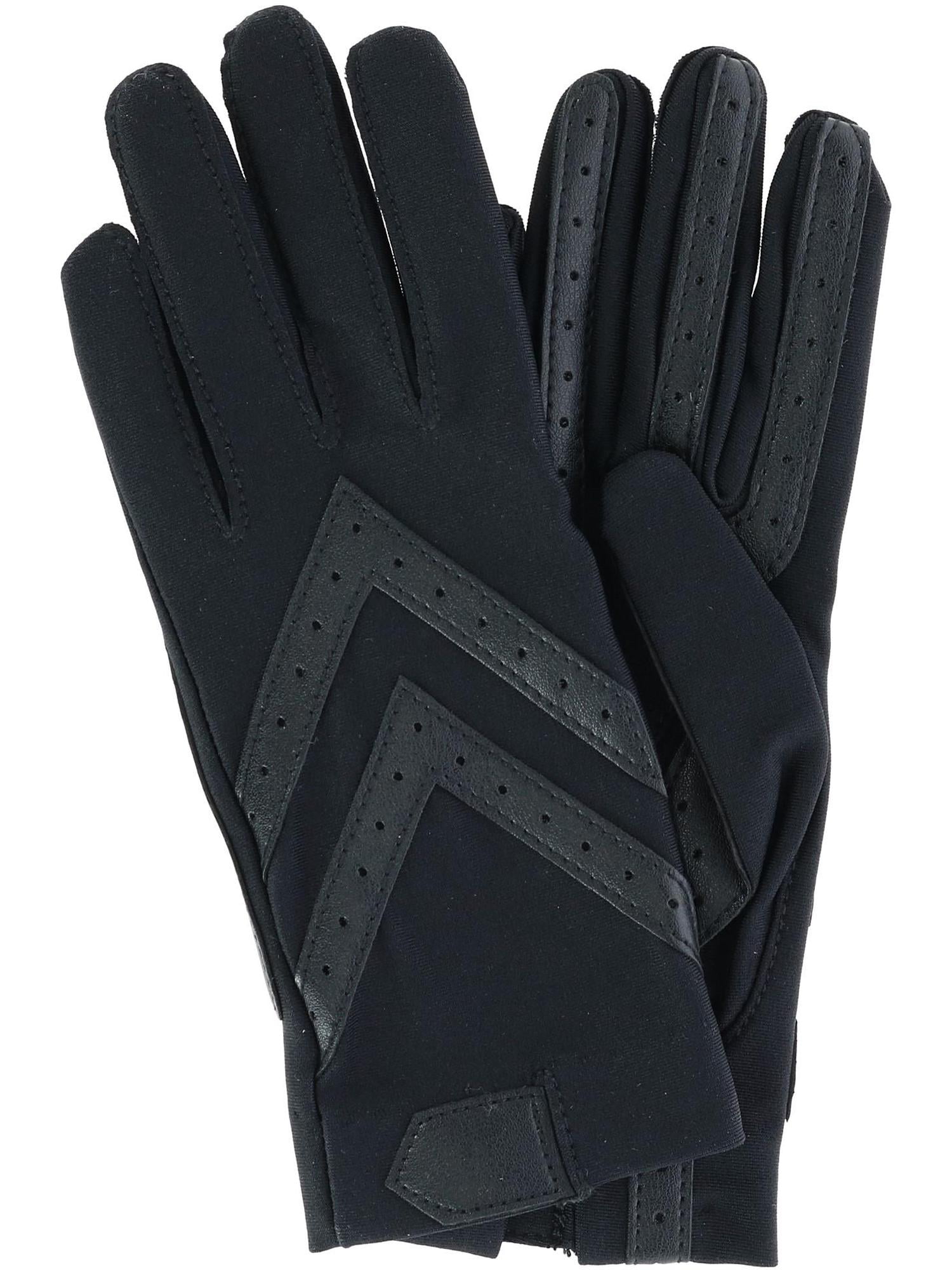 Isotoner Women's Unlined Touchscreen Leather Palm Driving Gloves