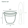 thumbnail image 3 of Bloem Ariana 8" Self-Watering Plastic Planter - Rolled Rim Indoor/Outdoor Garden Pot, Basil, 3 of 7
