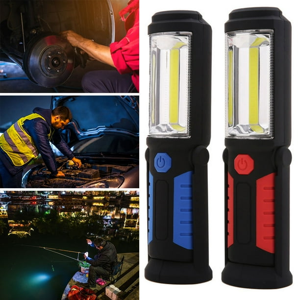Linterna Led Cob Lámpara De Inspección De Trabajo Led Ajustable De Dos Engranajes 250Lm 1500Mah Luz De Antorcha Led Linterna Recargable Usb Para Inspección De Reparación Al Aire Libre Muyoka Hogar