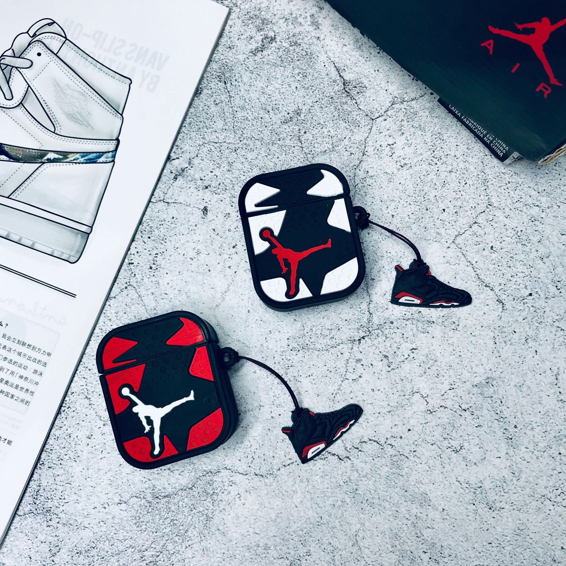 Nuevo significado Tanga estrecha extremadamente AirPods Case Cute Cartoon 3D Fun, GMYLE Silicone Protective Shockproof  Earbuds Case Cover Skin Cool Characters Compatible for Apple AirPods 1 & 2  (White Air Jordan) - Walmart.com