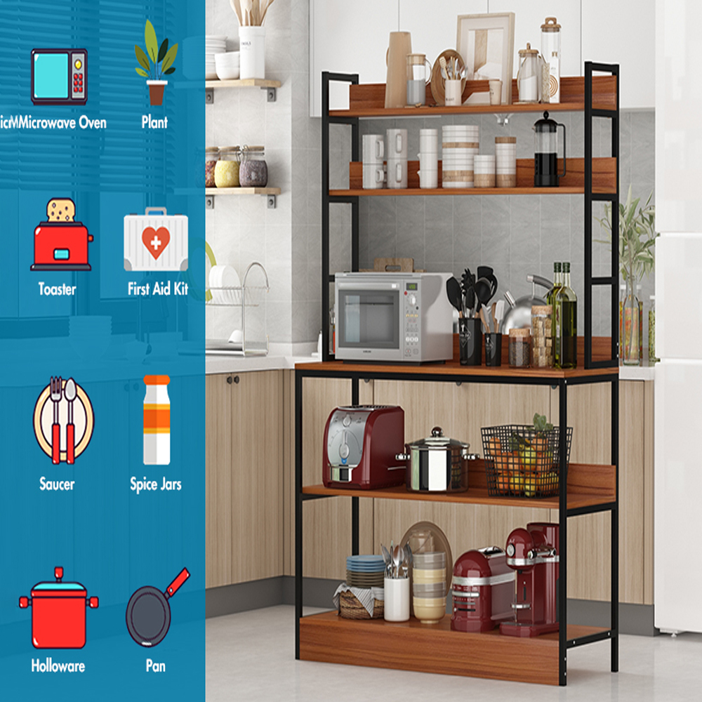 AIEGLE Free Standing Baker Racks with Utility Storage Shelf Kitchen