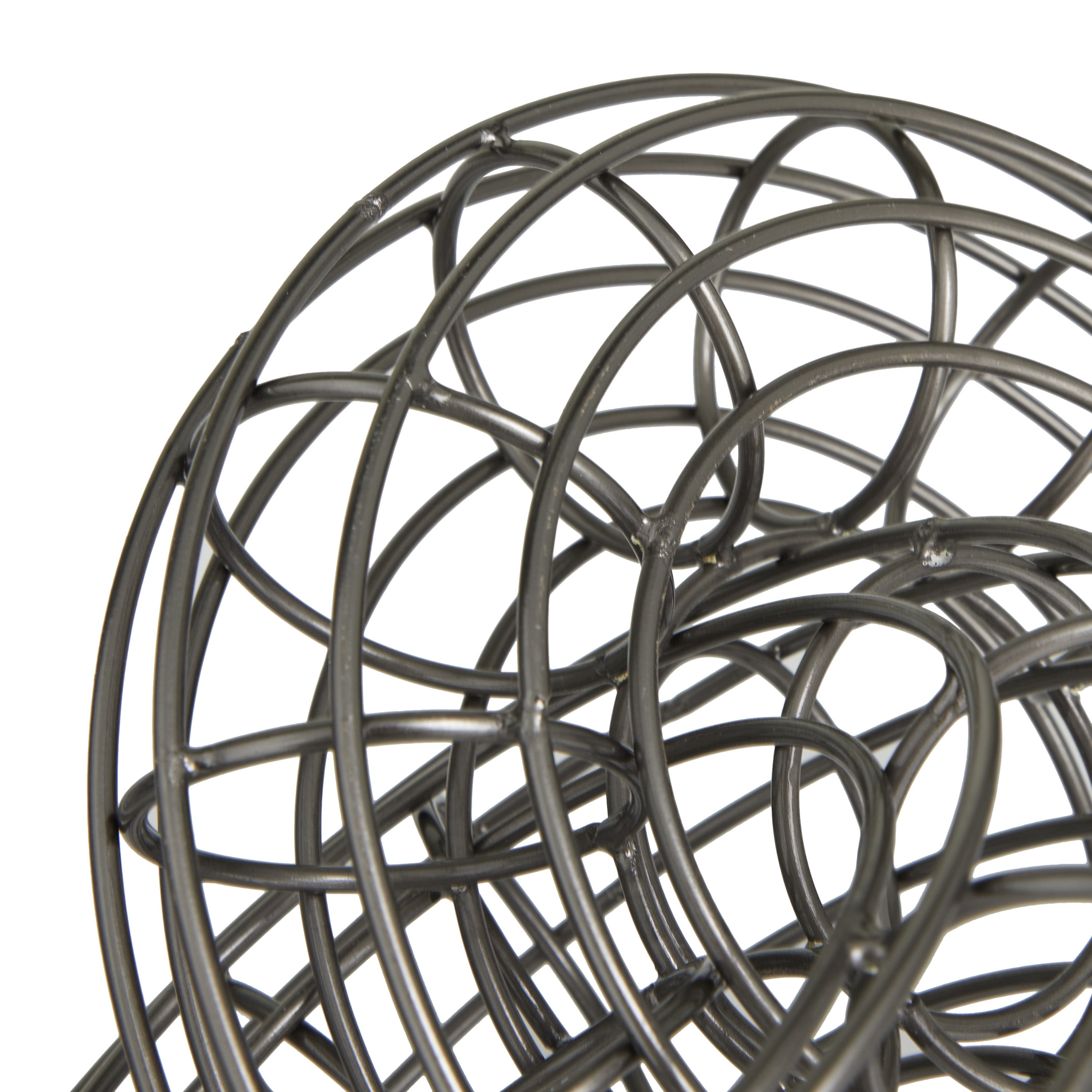 11", 8"W Gray Metal Wire Chain Sculpture, by DecMode (2 Count)