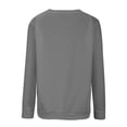 thumbnail image 4 of lcziwo Chandails à Col Rond pour Femmes Automne Hiver 2024 Décontracté Uni à Manches Longues Hauts Chandail Ample Sans Capuche Haut Gris,m, 4 of 5
