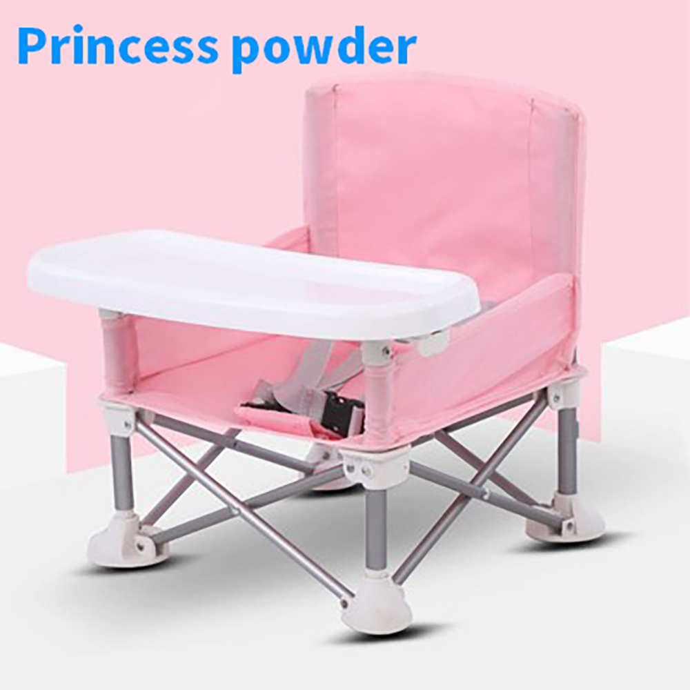 Baby foldable portable dining chair with plate seat belt children’s