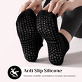 thumbnail image 3 of 6 Pack Pilates Socks with Grips for Women Yoga Socks ,Non Slip Socks,Moisture Wicking Athletic Ankle Socks, 3 of 7