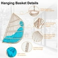 thumbnail image 3 of Outdoor Swing Hanging Egg Chair with Stand, Wicker Chair with Cushion, Rattan Lounge Chair, 350 lbs Capacity, 3 of 6