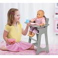 thumbnail image 3 of Badger Basket Doll High Chair Pretend Feeding Seat for 18 inch Dolls - Gray, 3 of 8
