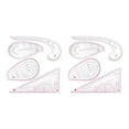 thumbnail image 2 of Bearachild 4 Pieces Pattern Sewing Ruler DIY Tailor Curve Metric Drafting Drawing Clothing Calibrated Half-round Manual Dressmaking uno 2piezas, 2 of 6