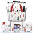 thumbnail image 2 of Tote Bag for Women - Multicolor Christmas Tree Pattern Shoulder Bag - Large Utility Work Duffle Bag with Zipper Handbag for Travel, Work, Sprots, 2 of 5