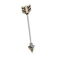 thumbnail image 6 of Jiaroswwei Retro Arrow Industrial Scaffold Bar Ear Cartilage Helix Barbell Piercing Jewelry, 6 of 8