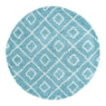 thumbnail image 3 of Unique Loom Trellis Shag Collection Area Rug - Ruth (6' Round Aqua/Ivory), 3 of 9