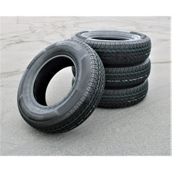 Antego ST205/75R14 Radial Trailer Tire, 8 Ply Load Range D (Set of 4)