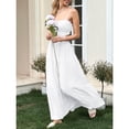 thumbnail image 4 of Summer Women Thin Shoulder Strap Sleeveless Side Slit Dress Bohemian Flowing Long Skirt, 4 of 6