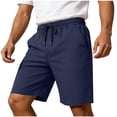 thumbnail image 2 of Nkmbld Mens Cargo Shorts Linen Relaxed Drawstring Shorts with Elastic Waistband Summer Casual Work Shorts, 2 of 8