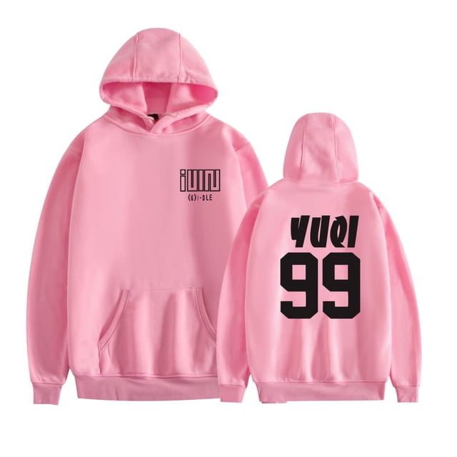 Chandail à Capuche Graphique iU-LZ pour Unisexe, Chandail-Over Tendance, 2TG, Rose1