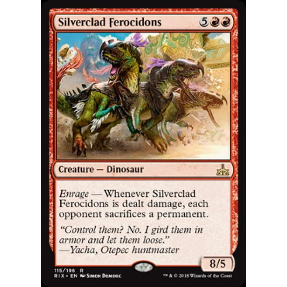 Magic the Gathering - Rivals of Ixalan - Silverclad Ferocidons Near Mint