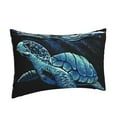 thumbnail image 2 of Bingfone Ocean Turtle Standard Size Pillowcase, Long Staple Pure Cotton Envelope Closure Pillow Cover,14"X20", 2 of 9