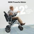 thumbnail image 5 of WalkFeel 36lb Lightweight Folding Electric Wheelchair for Adults, 15mi Range Compact Wheelchair, 5 of 9