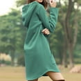 thumbnail image 3 of Chandail de Noël pour Femmes Imprimé de Vacances chandail Mi-Long Fermeture Veste à Capuche Mode Cardigan Chaud Col Rond Manches Longues Chandail de Noël, 3 of 6