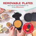 thumbnail image 2 of TEMOGU-Multimaker Mini System Two 4\u201d Nonstick Removable Waffle Plates (Griddle) - 2Pc Griddle Plate Pack Compatible with Dash MultiMaker Mini System, Nonstick Surface, 2 of 4
