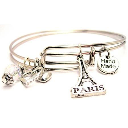 Chubby Chico Charms Paris Eiffel Tower Expandable Bangle Bracelet Paris Eiffel Tower Expandable Bangle Bracelet Set Fits 7 5 Wrist Chubby Chico Charms