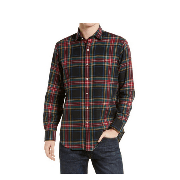 Polo Ralph Lauren Men's, Classic Fit Plaid Cotton Button-up Shirt, Multi, S