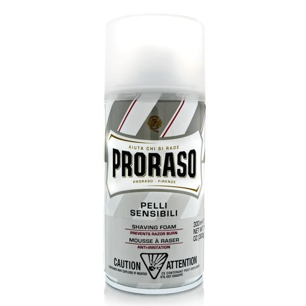 Proraso Shaving Foam for Men with Green Tea and Oat Extract Sensitive Formula, 10.6 Oz