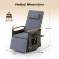 thumbnail image 3 of Gymax Set Of 2 Outdoor 360° Swivel Rattan Recliner Chair Patio Wicker Chaise Lounge Chair, 3 of 10
