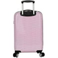 thumbnail image 4 of Betsey Johnson 26 Inch Checked Luggage Collection - Expandable Scratch Resistant (ABS + PC) Hardside Suitcase - Designer Lightweight Bag with 8-Rolling Spinner Wheels (26IN, Colada), 4 of 6