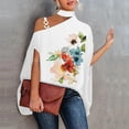 thumbnail image 2 of Viikei Women's Plus Size Short Sleeve Solid Loose Printed Halter Neck off Shoulder Half Sleeve Pullover Tops, 2 of 5