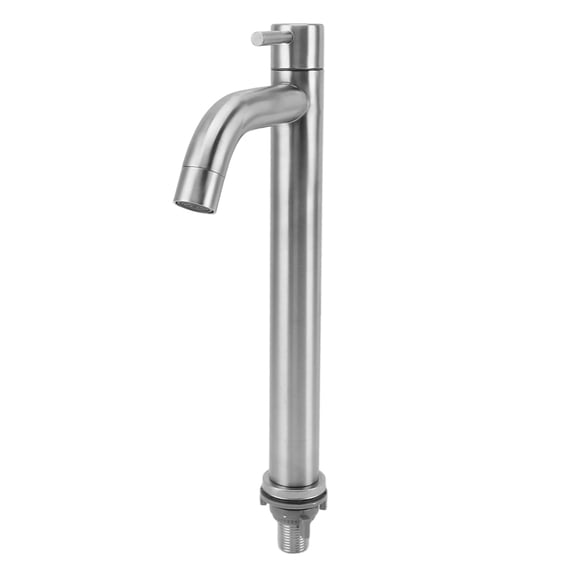 Stainless Steel Single Hole Cold Water Faucet, Bathroom Kitchen Sink Faucet, Wash Basin Faucet For Home Bathroom Hotel Apartment