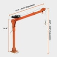thumbnail image 2 of 1100 lb Electric Pickup Truck Crane with Electric Winch 3500 lb 12V, Folding Truck-Mounted Crane, Painted Steel Pickup Truck Jib Cranes Hoist 360° Swivel for Lifting Goods in Construction Factory, 2 of 9