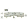 thumbnail image 4 of Meridian Furniture – Section Modulaire en Velours Crème Julia, 4 of 4