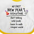 thumbnail image 4 of Inktastic My First New Year's Resolutions Boys or Girls Baby Bib, 4 of 4