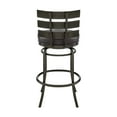 thumbnail image 2 of Armen Living Indoor Natya Swivel Counter or Bar Stool in Black Finish with Gray Faux Leather, 2 of 7